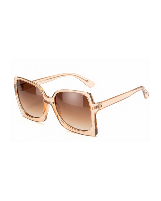 Big Frame Oversized Square Sunglasses-Tea