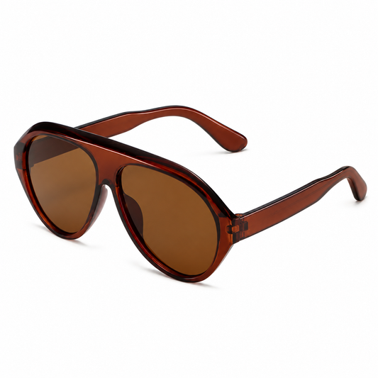 Lenzoku A002 Oversized Pilot Shield Sunglasses