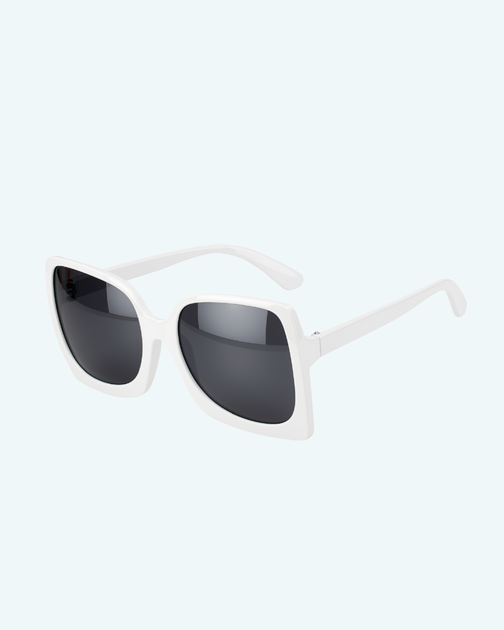 Big Frame Oversized Square Sunglasses-White
