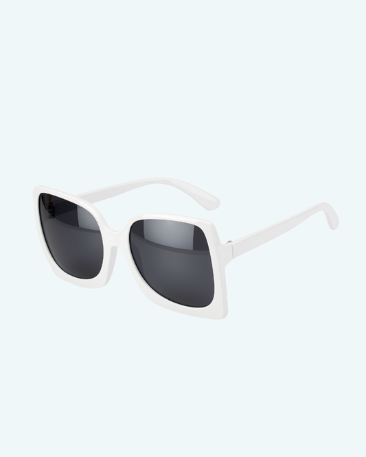 Big Frame Oversized Square Sunglasses-White