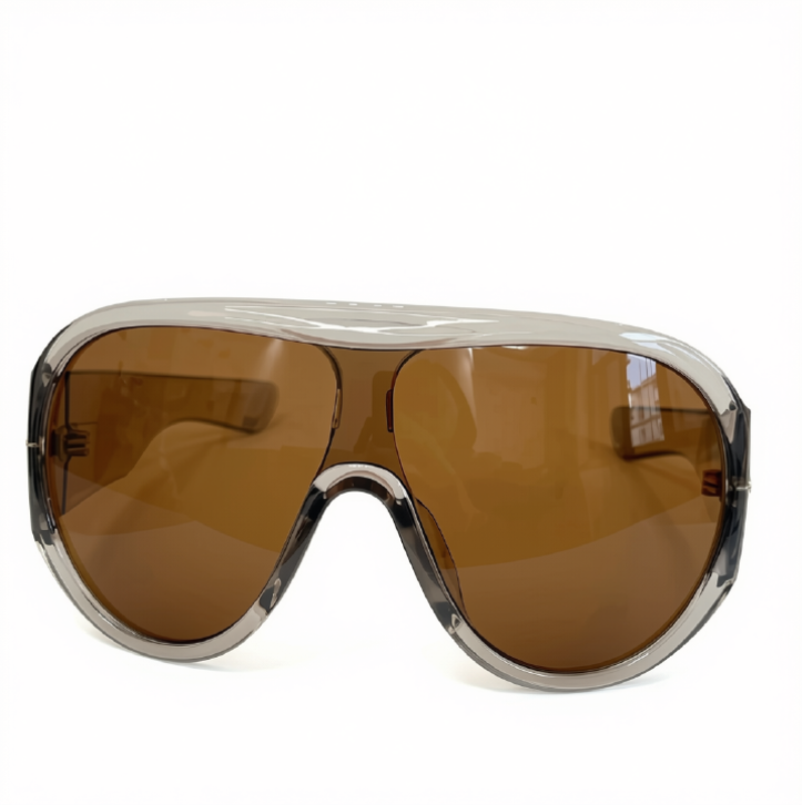 Oversized Gradient Shield Sunglasses