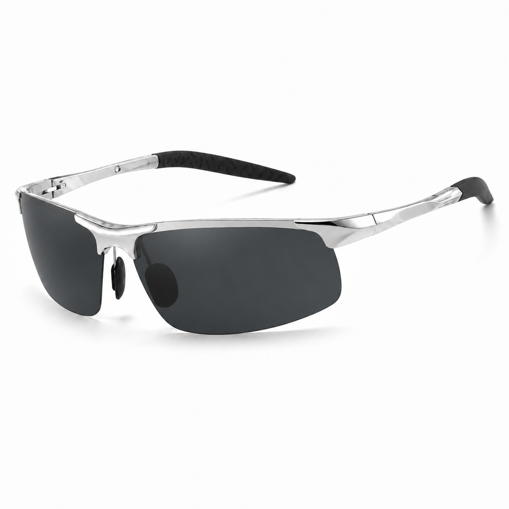 Rimless Aluminum Polarized Driving Sunglasses