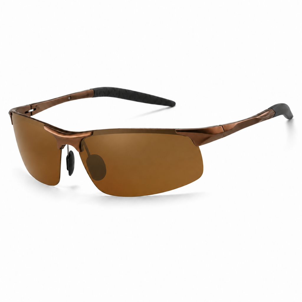 Rimless Aluminum Polarized Driving Sunglasses