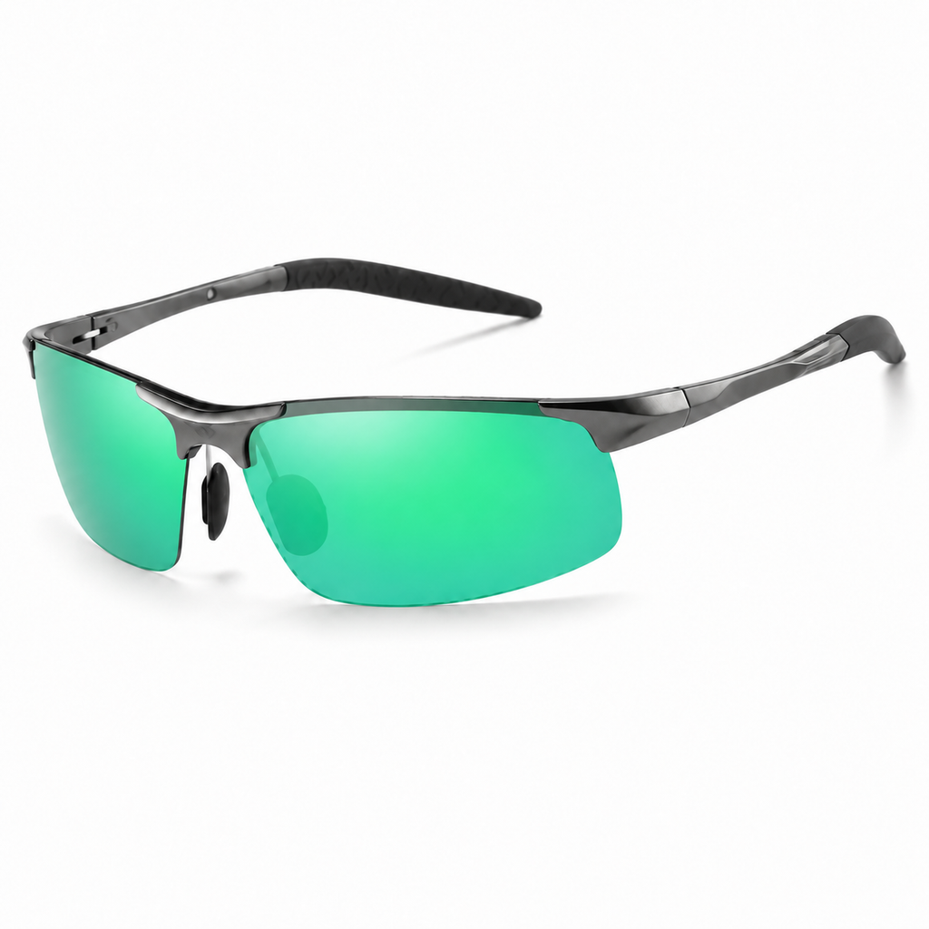 Rimless Aluminum Polarized Driving Sunglasses