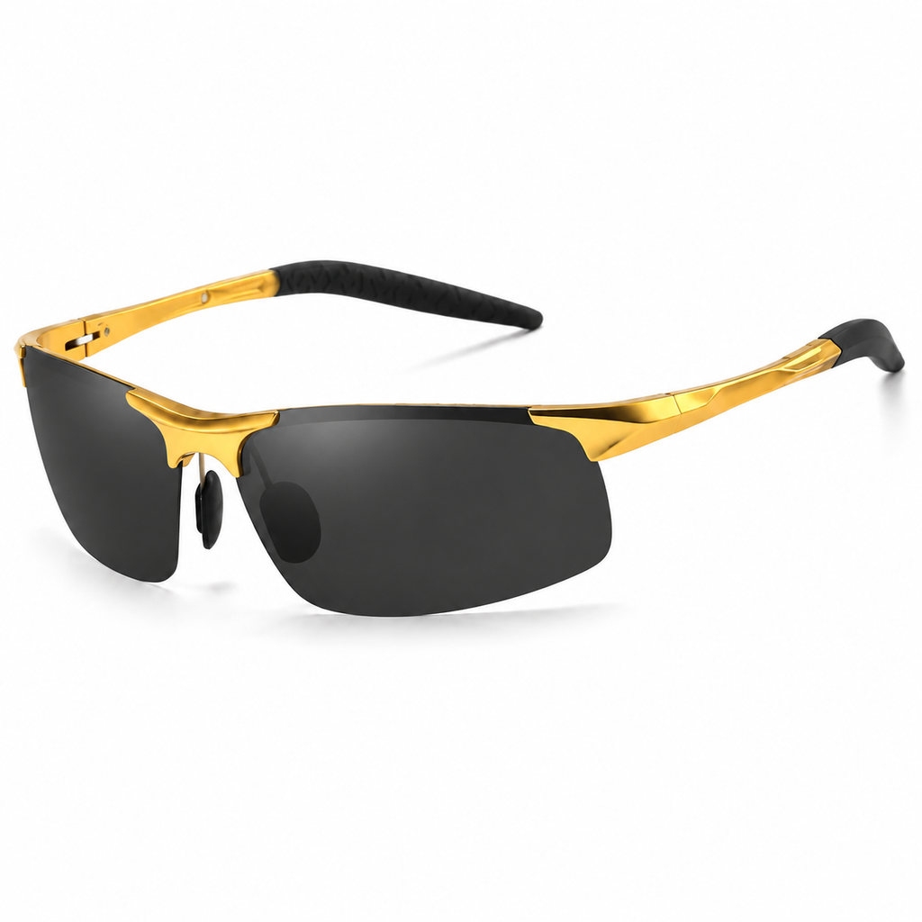 Rimless Aluminum Polarized Driving Sunglasses