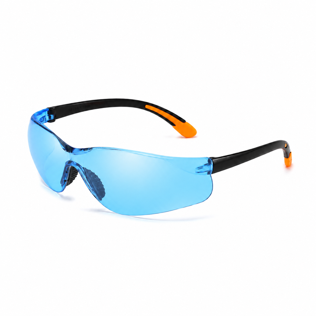 Mirrored Sport Shield Sunglasses-Blue