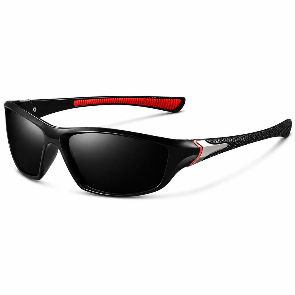 All-Terrain Mirror Sport Sunglasses - Black/Red