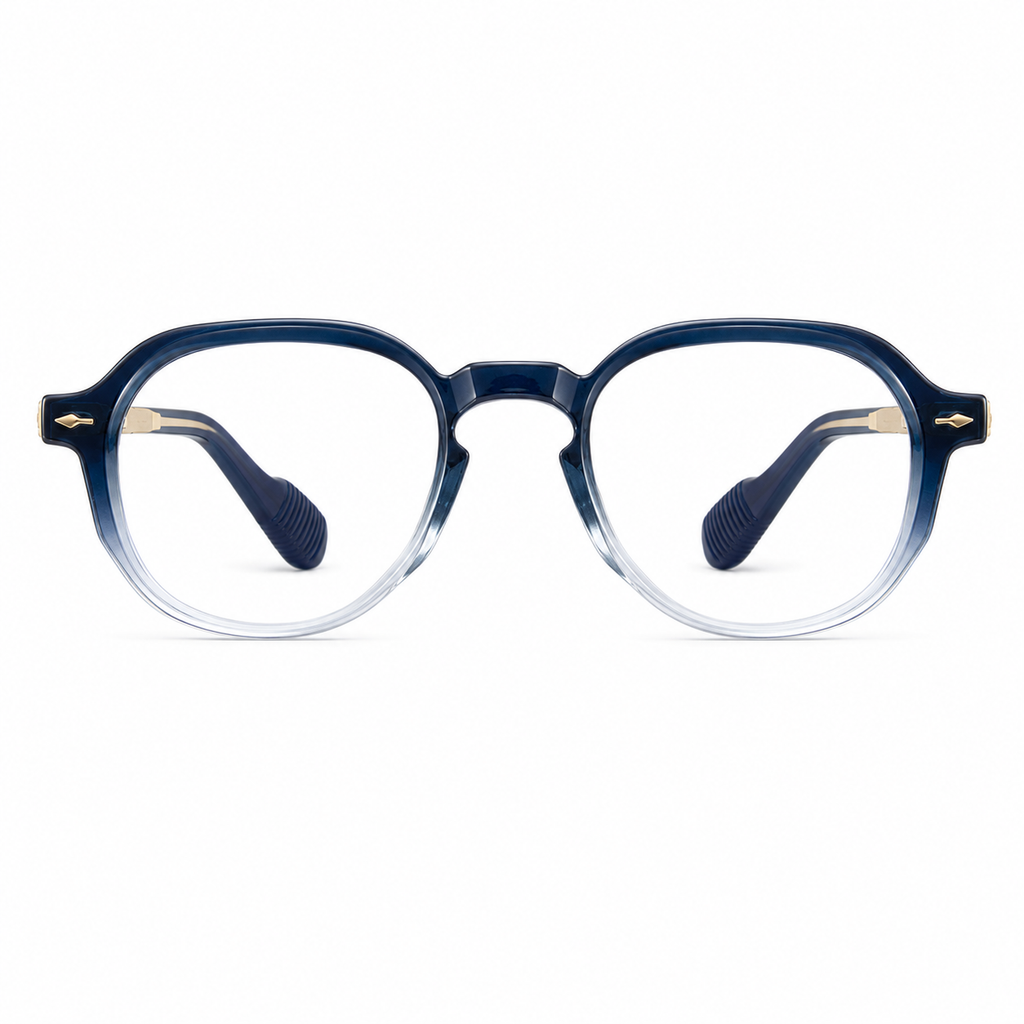 Bold Geometric Blue-Light Sunglasses