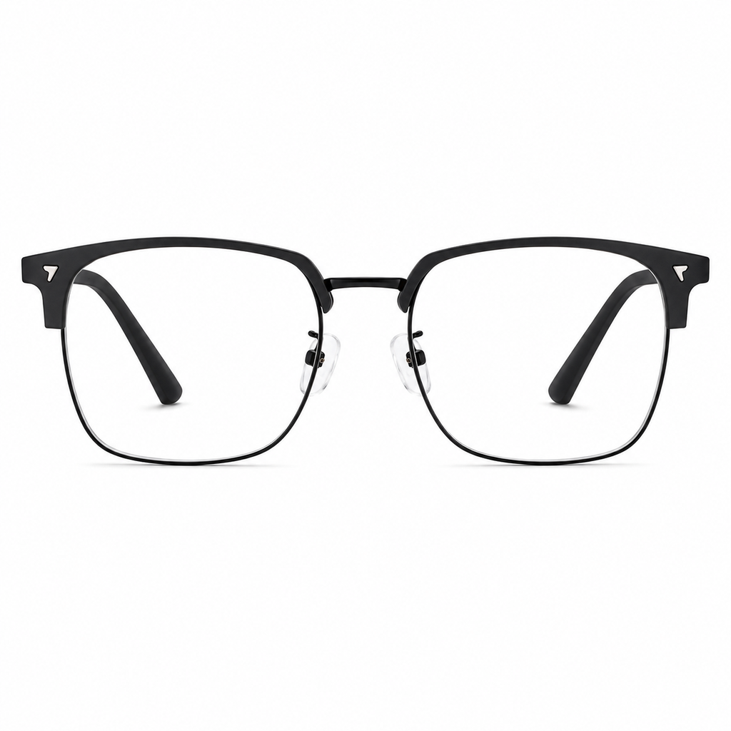 Retro Half-Frame Blue-Light Glasses