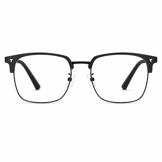 Retro Half-Frame Blue-Light Glasses