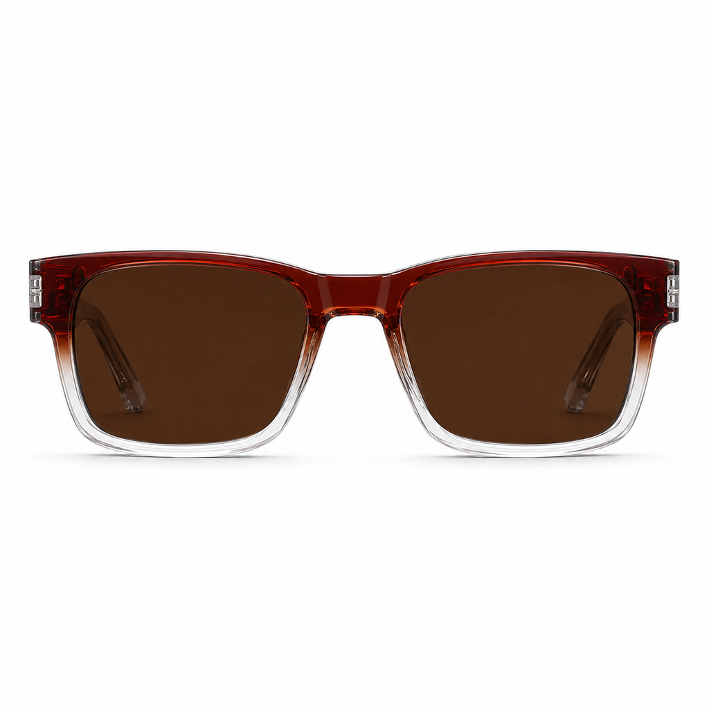 Metal-Core Rectangle Sunglasses