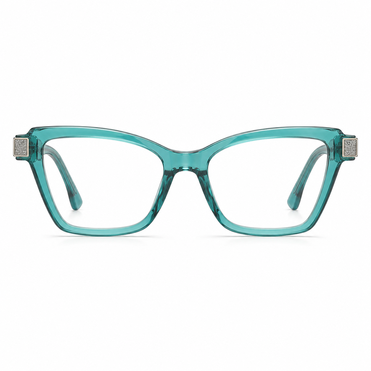 Green Cat-Eye Optical Glasses