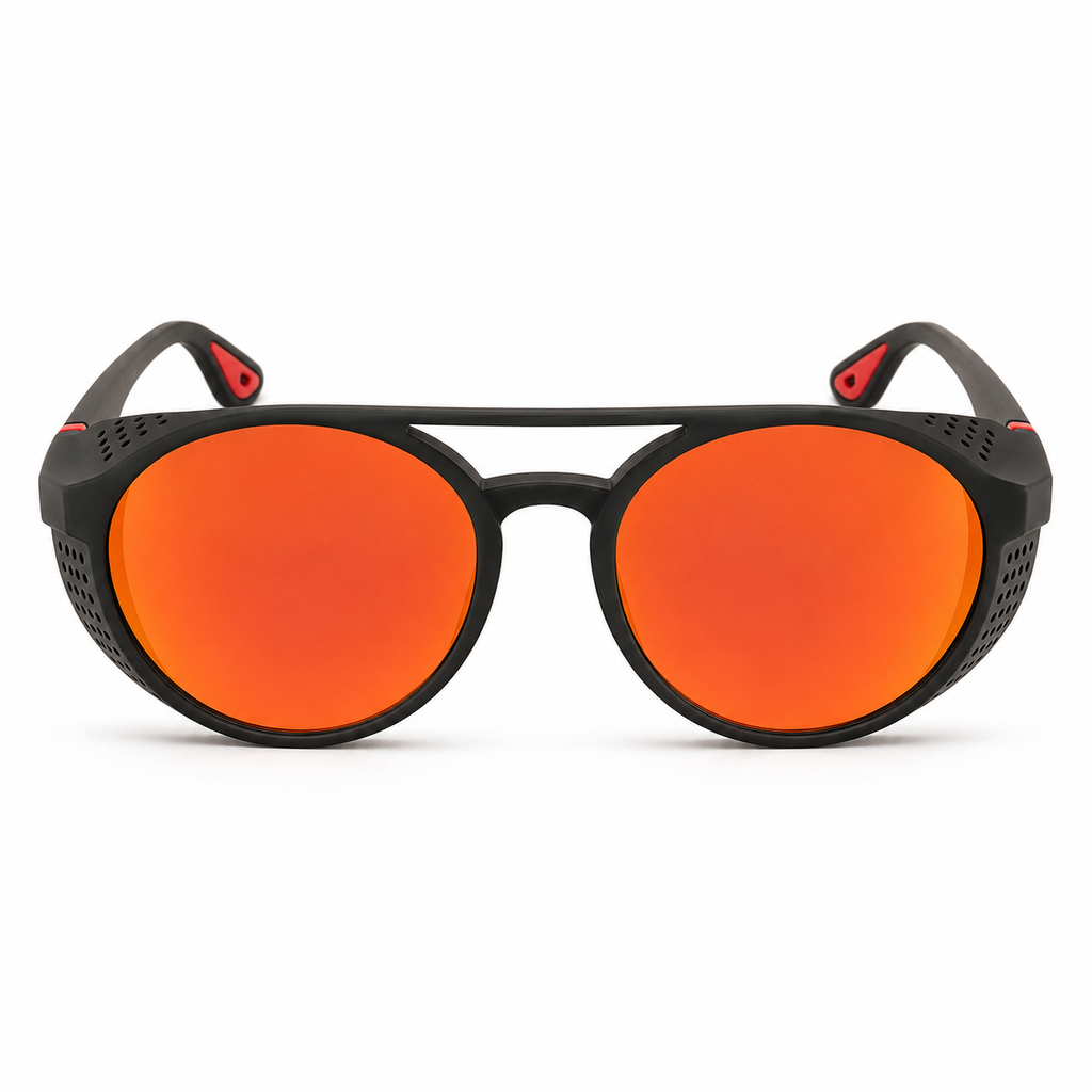 Polarized Steampunk Round Sunglasses