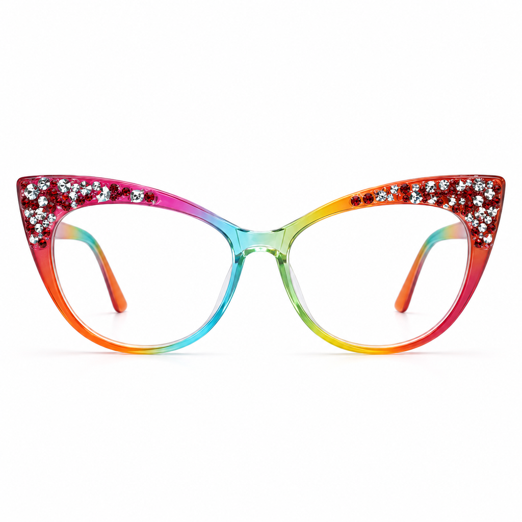 Retro Cat-Eye Clear Lens Glasses