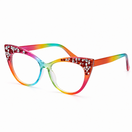 Retro Cat-Eye Clear Lens Glasses