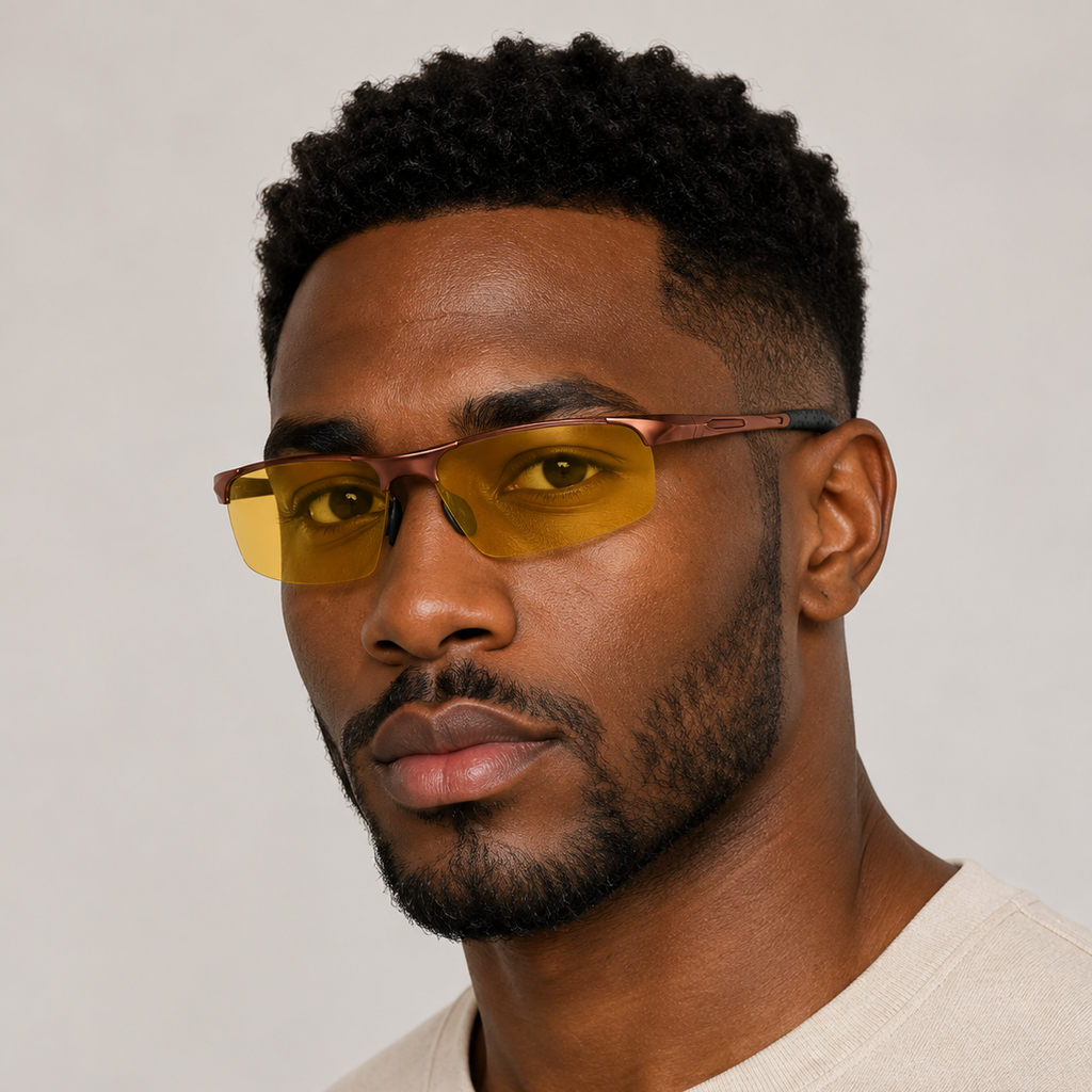 Lenzoku A001 Photochromic Polarized Aviator Sunglasses - Coffee