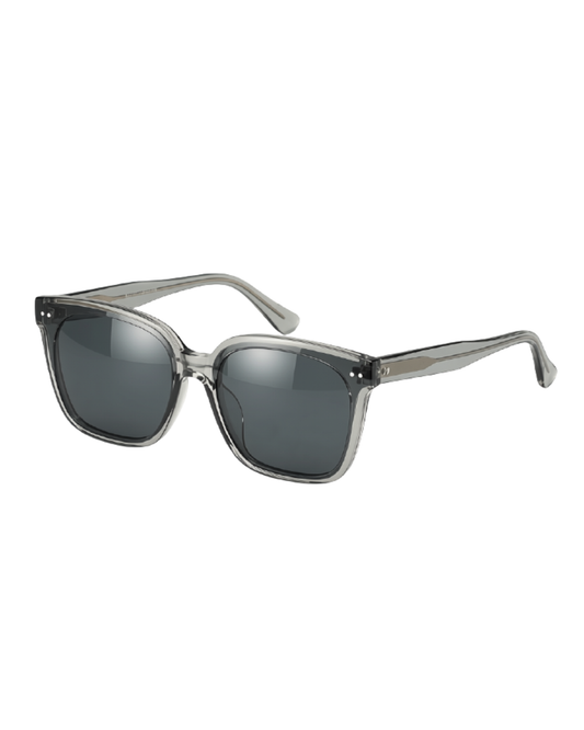 Retro Square Anti-Reflective UV400 Sunglasses-Black/Clear