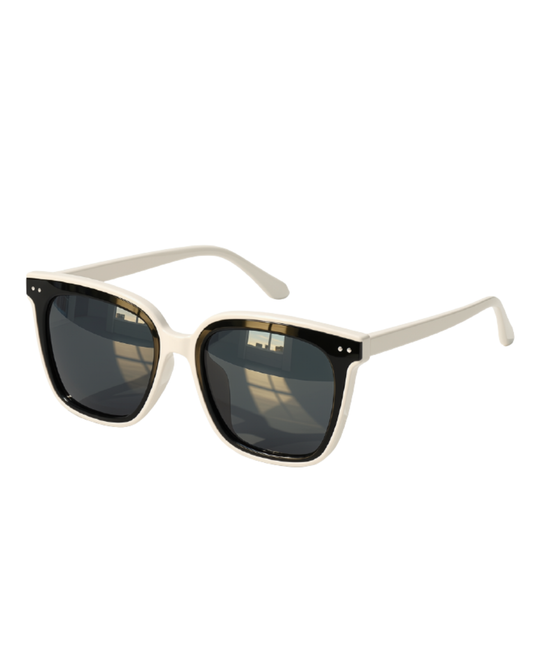 Retro Square Anti-Reflective UV400 Sunglasses-White