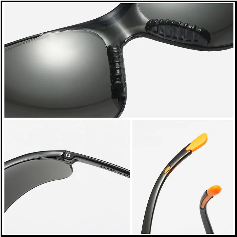 Mirrored Sport Shield Sunglasses-Clear