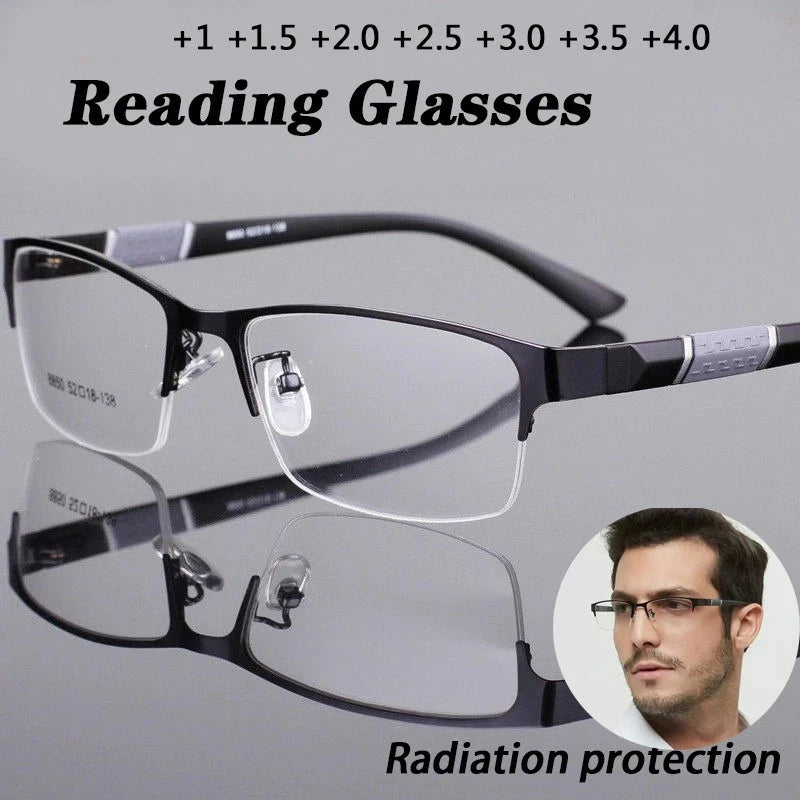 Half-Frame Square Reading Glasses
