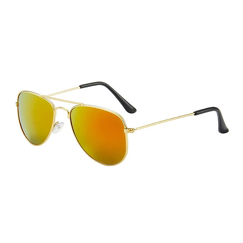 Kids’ Vintage Pilot Sunglasses-Orange