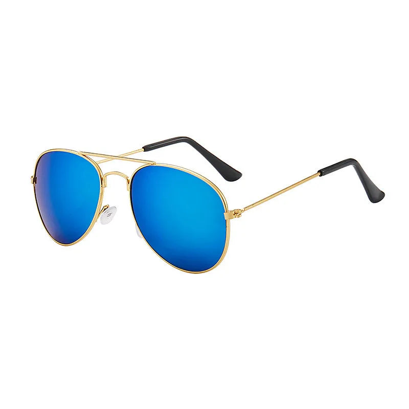 Kids’ Vintage Pilot Sunglasses-Blue