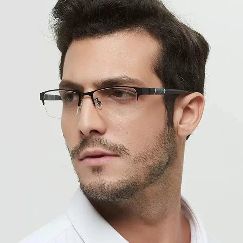 Half-Frame Square Reading Glasses