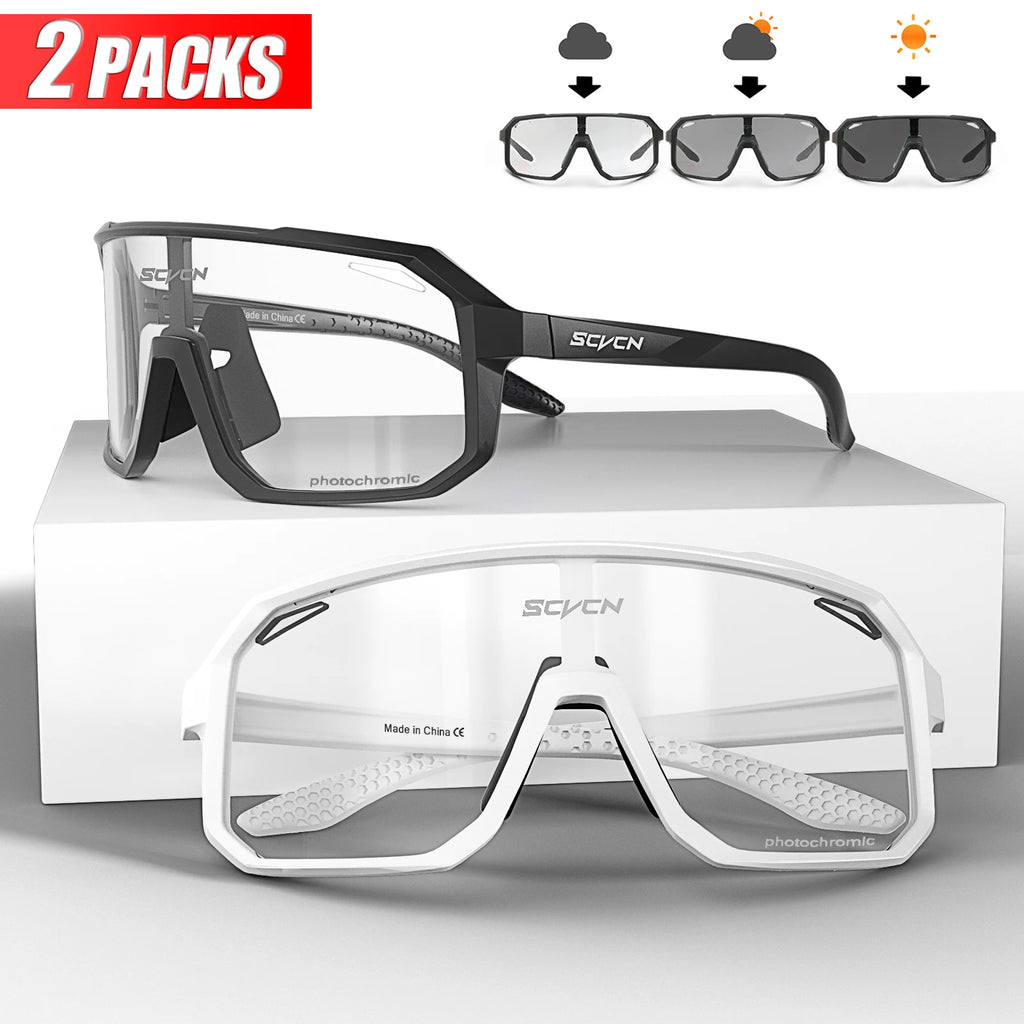 2-Pack Photochromic Cycling Sunglasses
