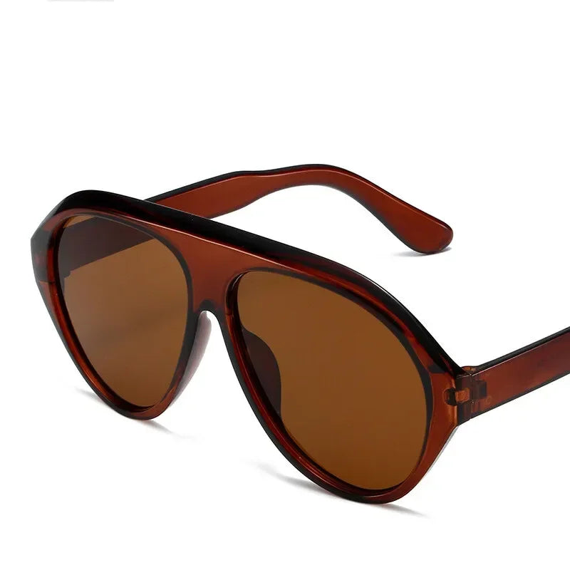 Oversized Pilot Shield Sunglasses