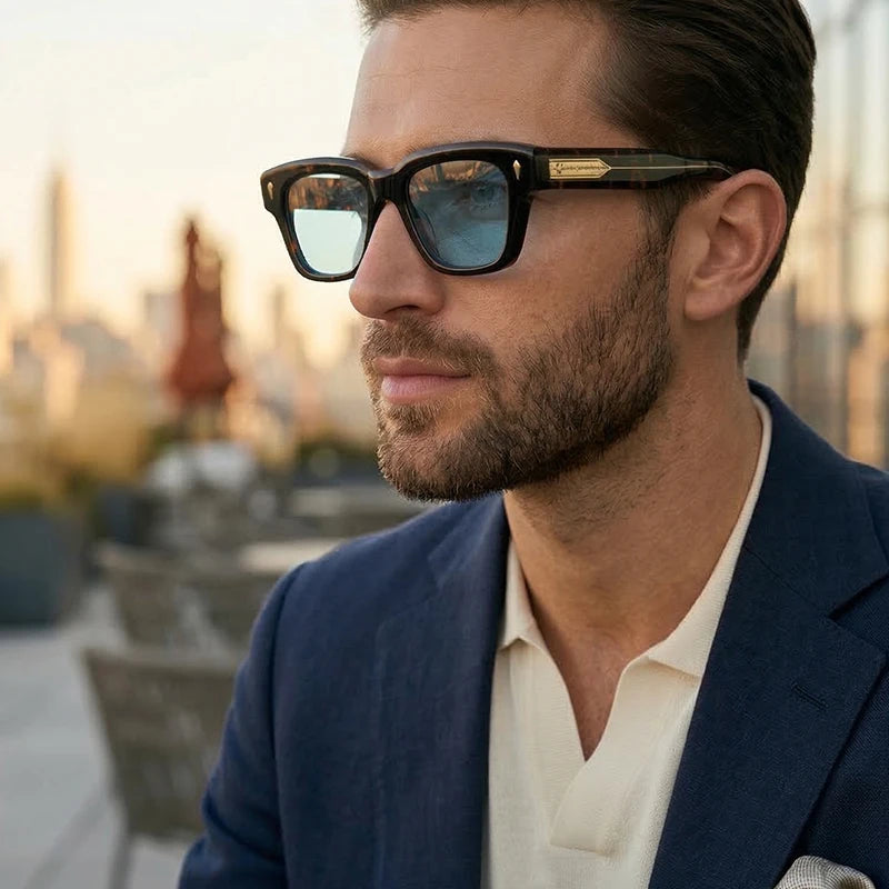Handmade Acetate Square UV400 Sunglasses