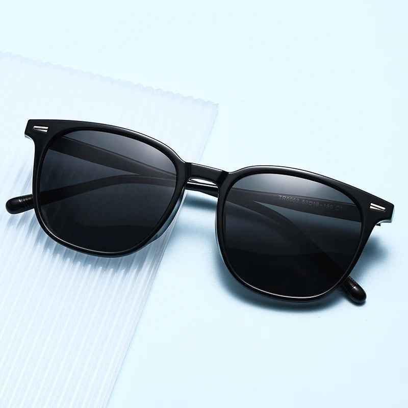 Retro Slim Square UV400 Sunglasses – Grey