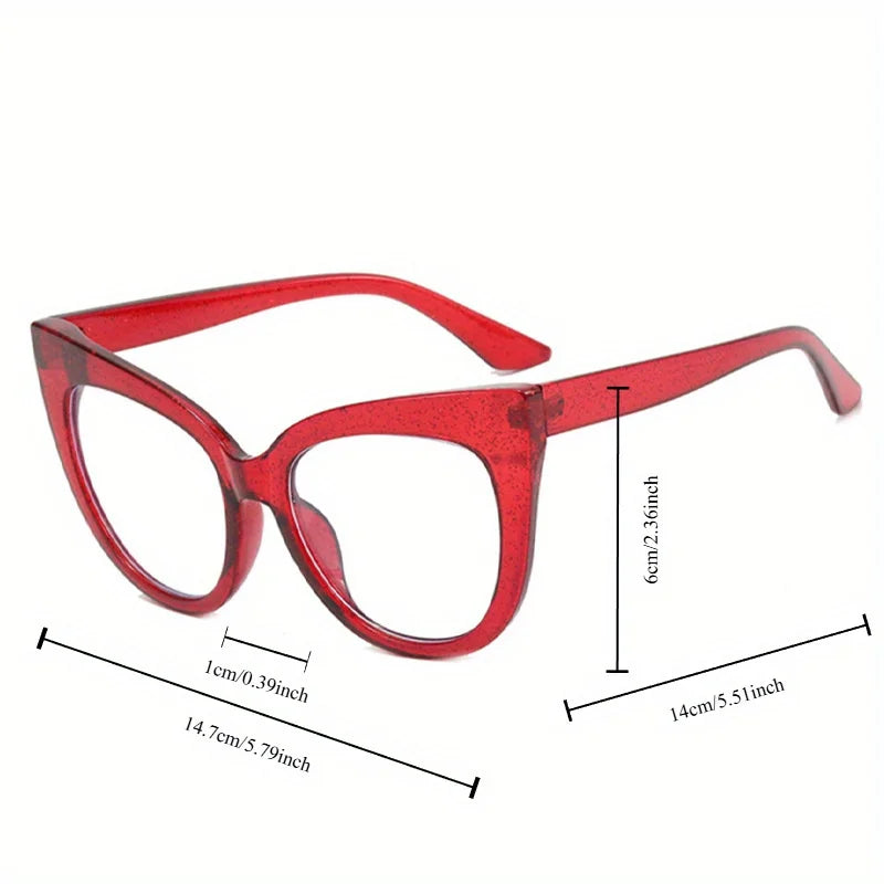 Oversized Cat-Eye Blue Light Glasses