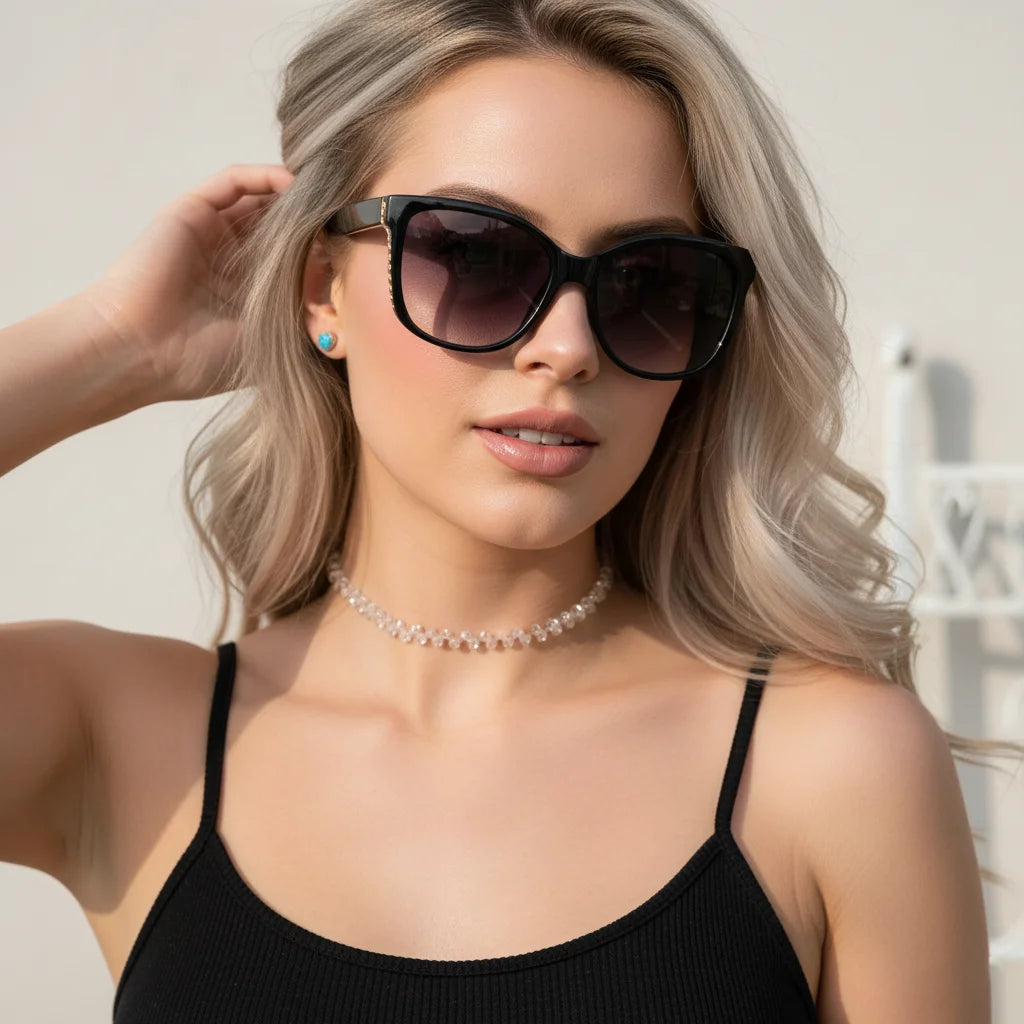 Vintage Gradient Cat-Eye Sunglasses