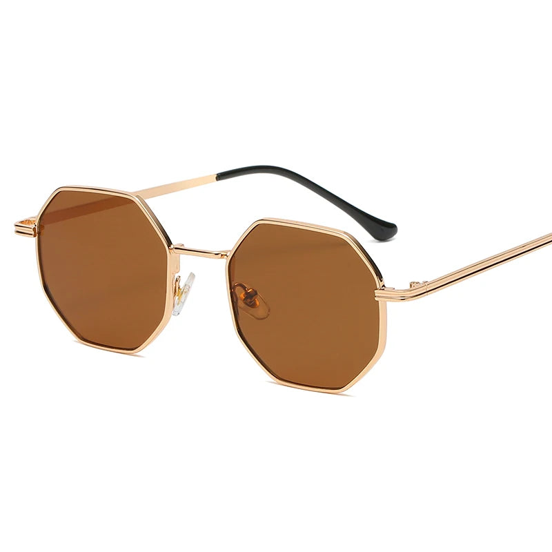 Vintage Octagonal Metal Sunglasses