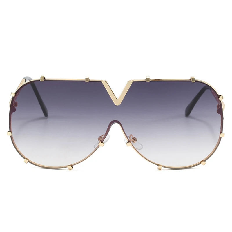 Oversized Metal Pilot Sunglasses