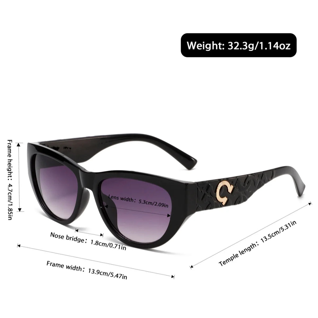 Vintage Oval Gradient Sunglasses