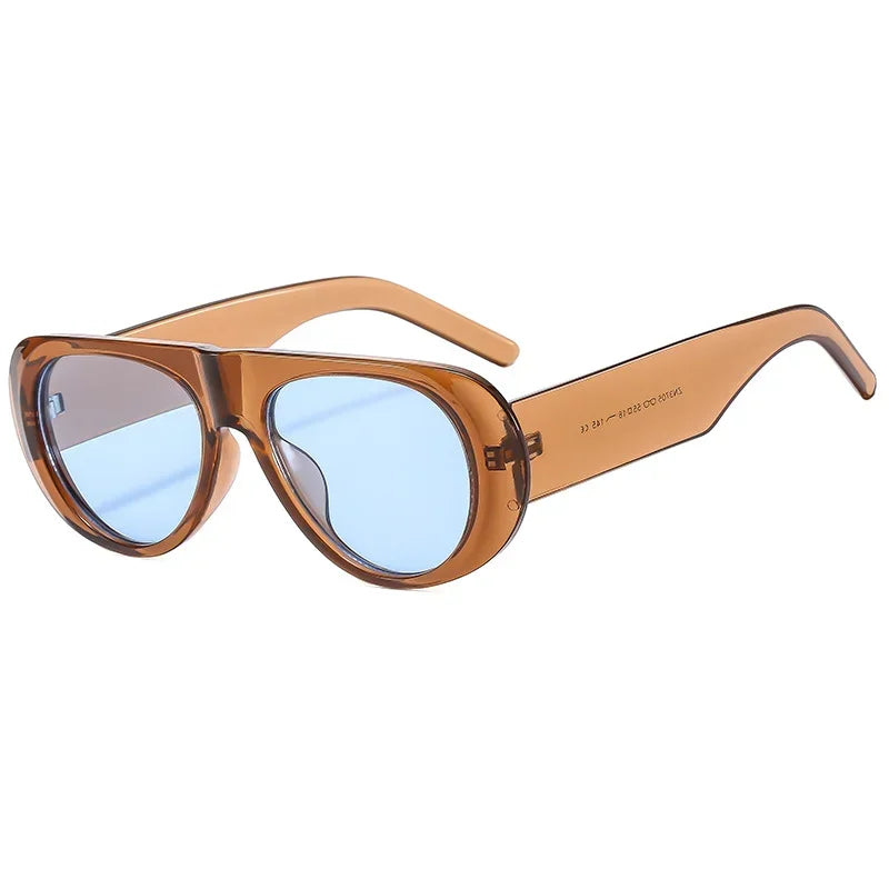 Colorful Oversized Oval Sunglasses