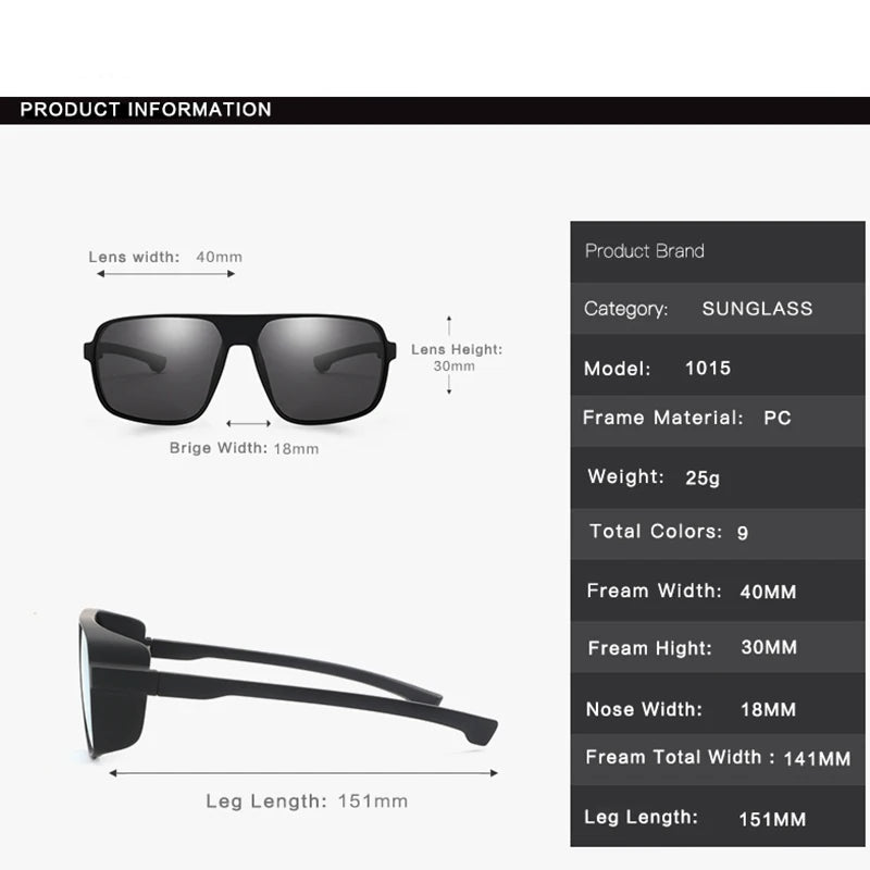 Vintage Polarized Square Sunglasses