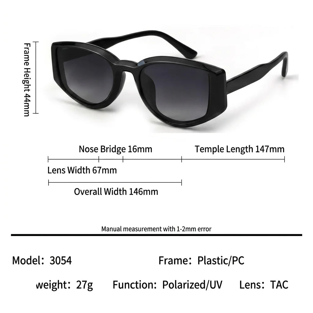 Vintage Polarized Cat-Eye Sunglasses