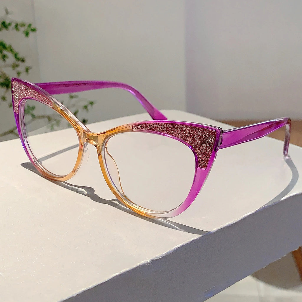 Colorful Bling Cat-Eye Frames