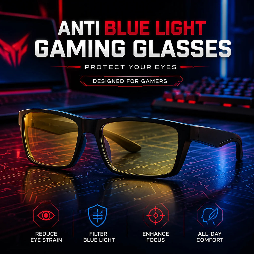Color-Lens Blue-Light Gaming Glasses