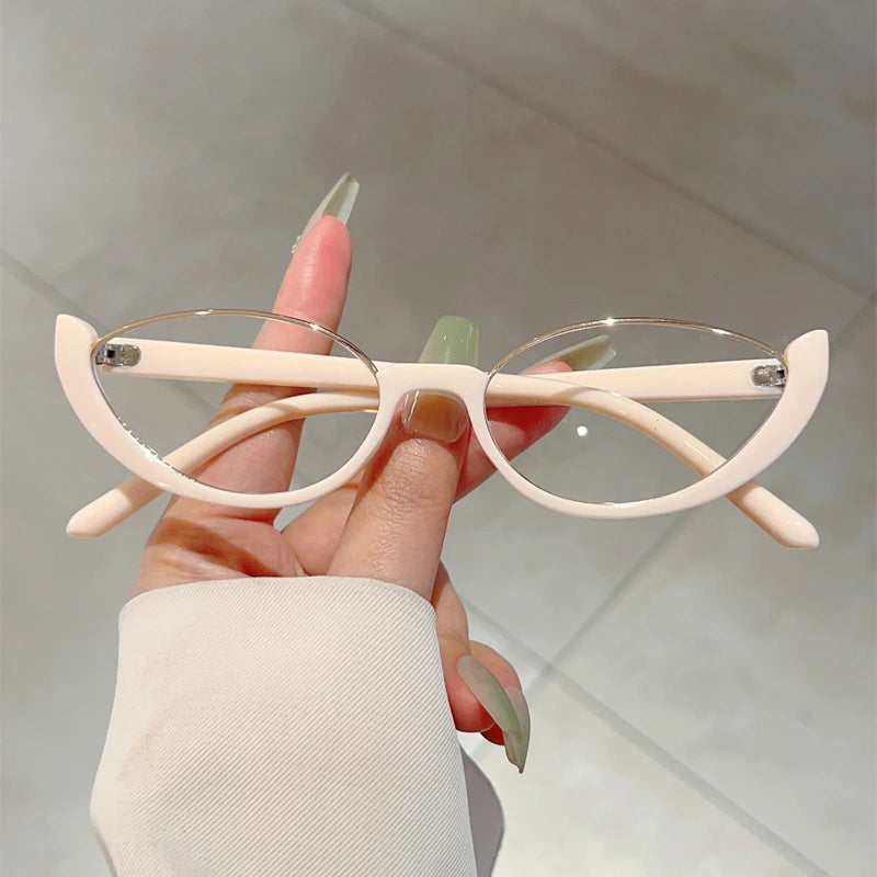 Vintage Semi-Rim Cat-Eye Glasses
