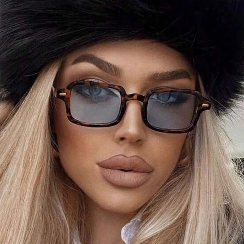 Vintage Mirrored Rectangle Sunglasses
