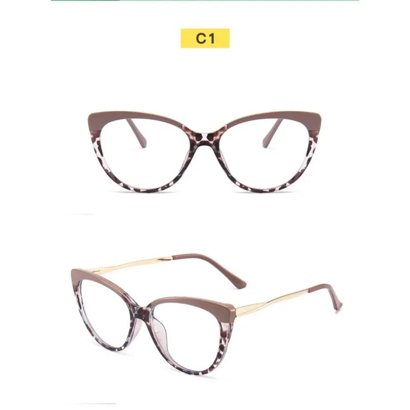 Vintage Alloy Cat-Eye Blue Light Glasses