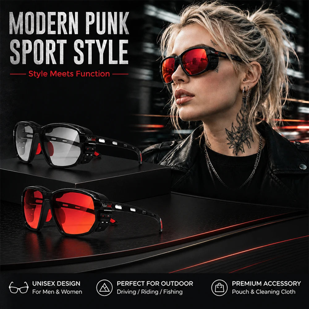 Retro Polarized Punk Sunglasses
