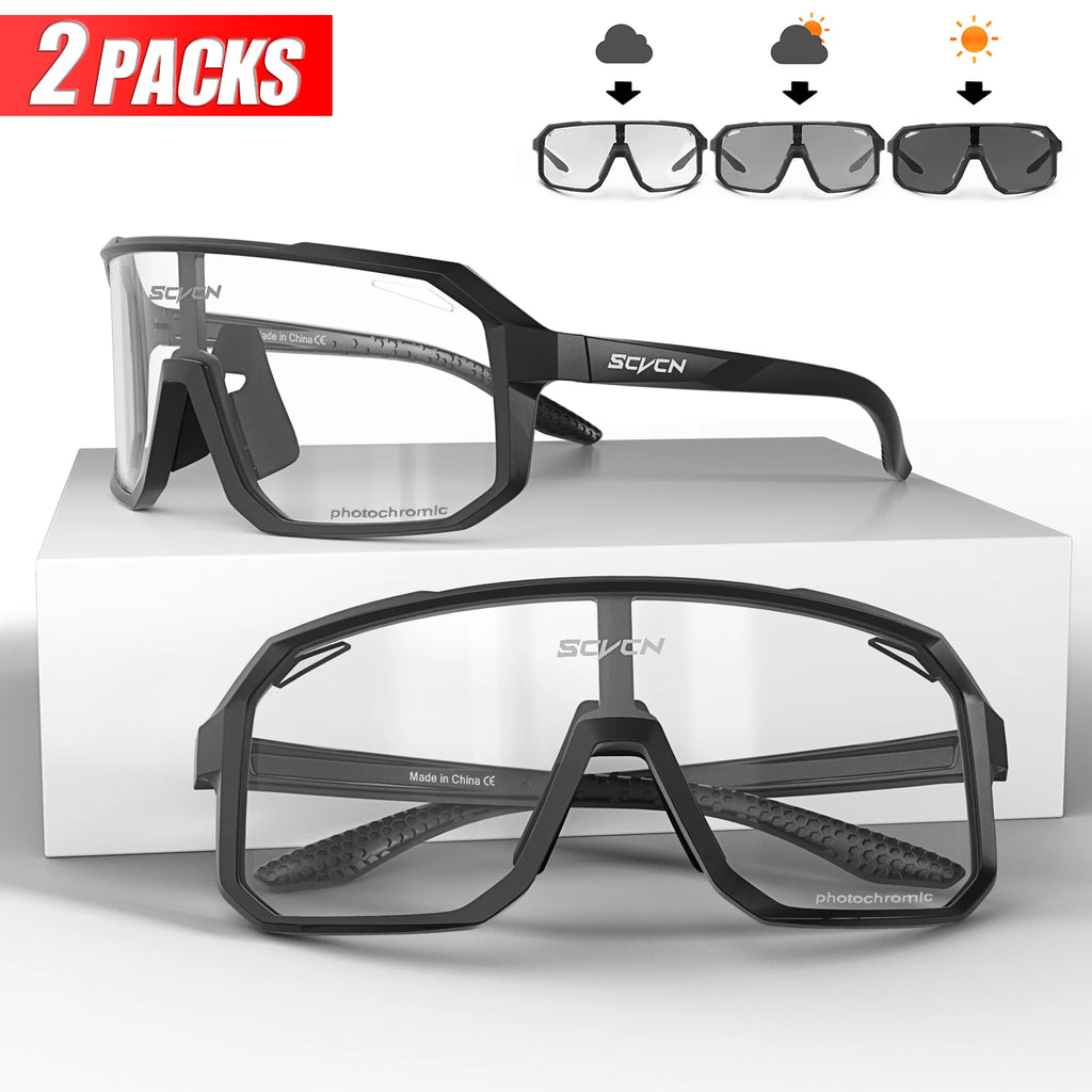 2-Pack Photochromic Cycling Sunglasses