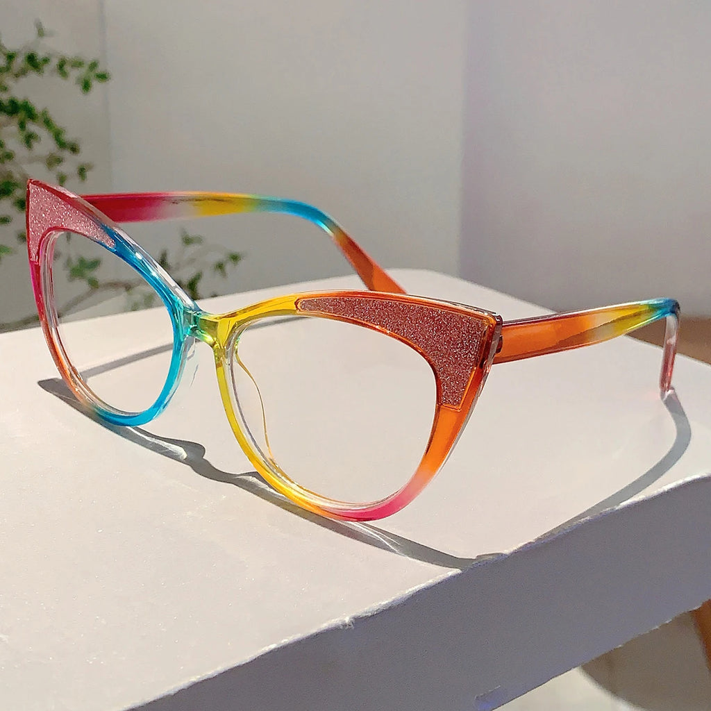 Colorful Bling Cat-Eye Frames