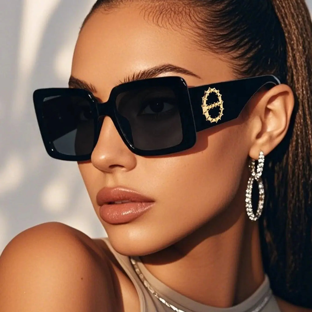 Oversized Gradient Rectangle Sunglasses