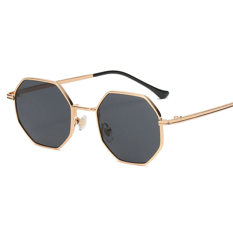 Vintage Octagonal Metal Sunglasses