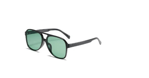 Double-Bridge Acetate Pilot Sunglasses